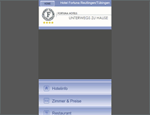 Tablet Screenshot of hotel-reutlingen.de